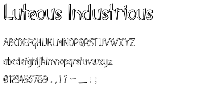 Luteous Industrious font